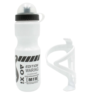 Фляга 650ml. пластмасова біла + фляготримач пластик