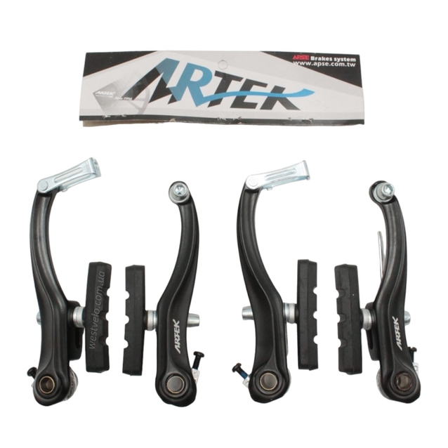 Гальма V-brake (перед + зад) ARTEK MN993DG алюміній чорні фото westvelo.com