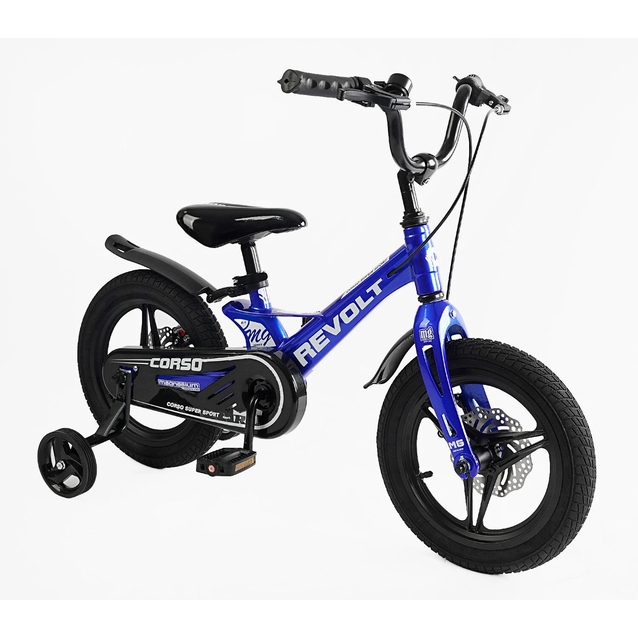 Дитячий велосипед 14 MG Corso «REVOLT» MG-14015, магнієва рама, синій фото westvelo.com