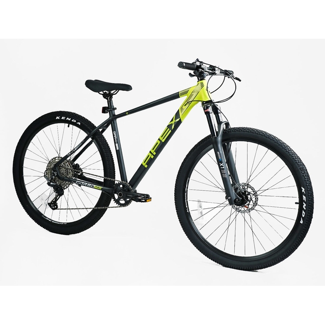 Велосипед 29 AL Corso «APEX» PX-29007 алюміній 19", (к-т SHIMANO Deore) чорно-жовтий фото westvelo.com