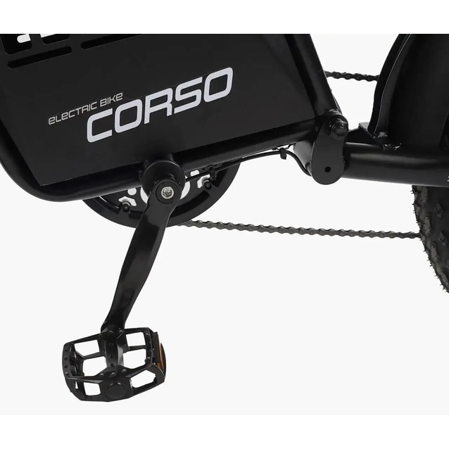 Електрофетбайк 20 ST Corso «DEX-73» DX-22530 сталь, двигун 1200W, акумулятор 48V 23Ah літієвий, (к-т SHIMANO) чорний фото westvelo.com