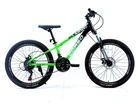 Велосипед 24 AL Corso «SKYLINE» SN-24474 алюміній 11", (к-т SHIMANO) чорно-салатовий фото westvelo.com