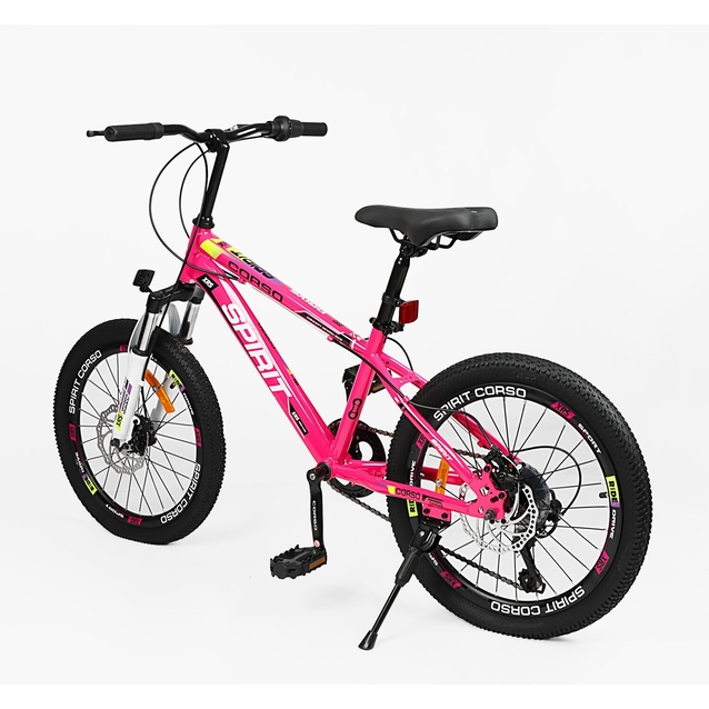 Велосипед 20 ST Corso «SPIRIT» ST-40822 сталь 11", (к-т SHIMANO) рожевий фото westvelo.com
