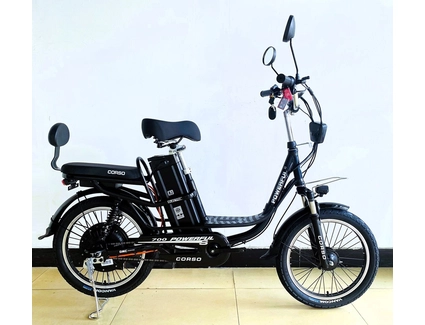 Електровелосипед 20 AL Corso «POWERFULL» FW-76922, алюміній, двигун 700W, акумулятор 48V 20Ah літієвий, темно синій + кошик