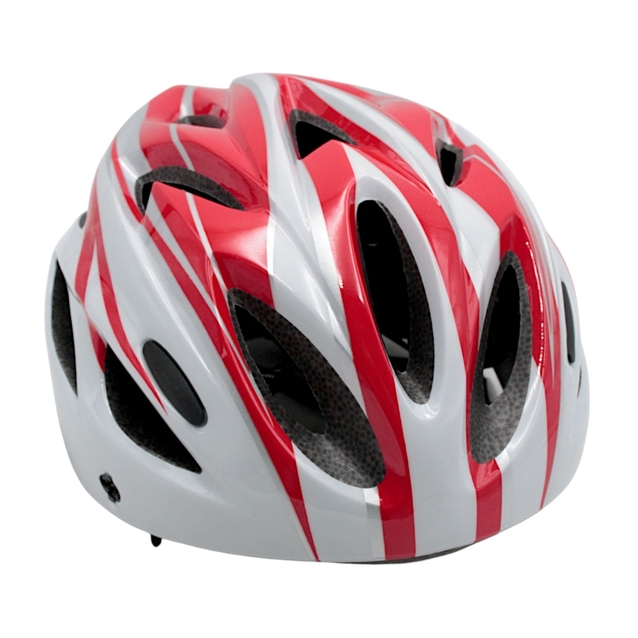 Вело шолом "TK Sport" 074 (56 см) з мигалкою, біло-червоний фото westvelo.com