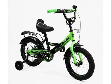 Дитячий велосипед 14 ST Corso «MAXIS» MX-26939 чорно-салатовий