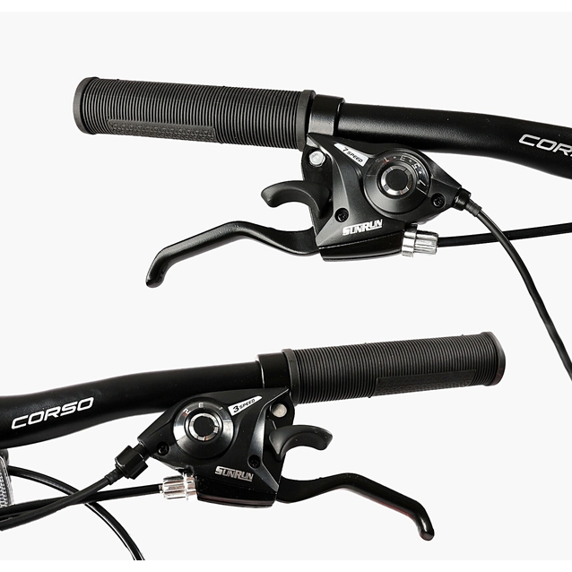 Велосипед 26 ST Corso «GENESIS»  T-26364 сталь 13", (к-т SunRun) чорно-червоний фото westvelo.com