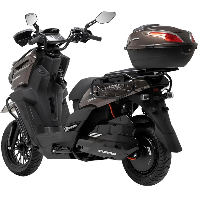 Електроскутер Corso «BLACKFURY» BF-178095, двигун 2800W, акумулятор 72V 40Ah літій-залізо-фосфатний, коричневий, колеса 12" фото westvelo.com