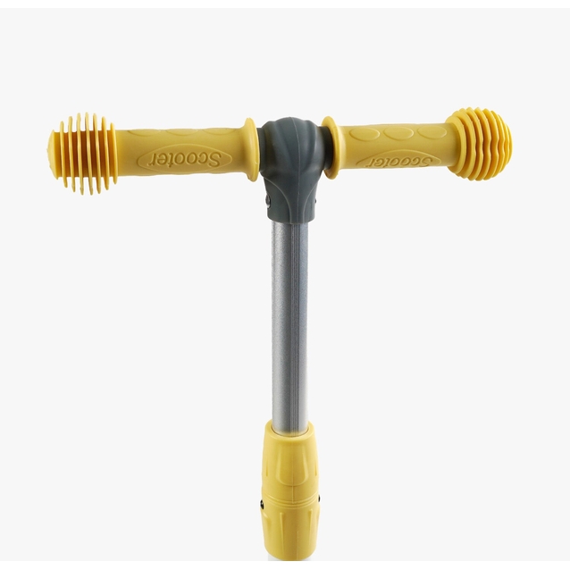 Самокат дитячий 3-х колісний Skyper MR-02315 жовтий, колеса PU Ø114mm/35mm зі світлом, музика та підсвічування платформи, кермо складне фото westvelo.com