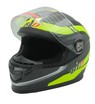Мото шолом, закритий (L 59-60) BLD-М65 інтеграл, чорний матовий з салатовим малюнком фото westvelo.com