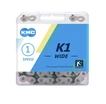 Ланцюг одношвидкісний 110 ланок KMC K1-W пластик BMX Silver/Black (1/2 X 1/8) + замок фото westvelo.com