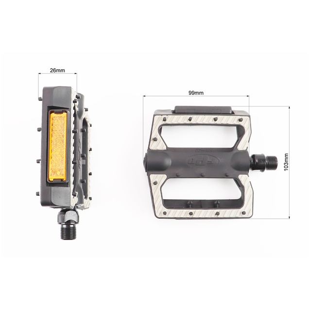 Педалі пластик FPD-420, лопата чорно-сірий, (Тайвань) фото westvelo.com