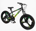 Велосипед 20 AL Corso «EVOLUTION» EV-20438 алюміній 11", (к-т SHIMANO) чорно-салатово-жовтий фото westvelo.com