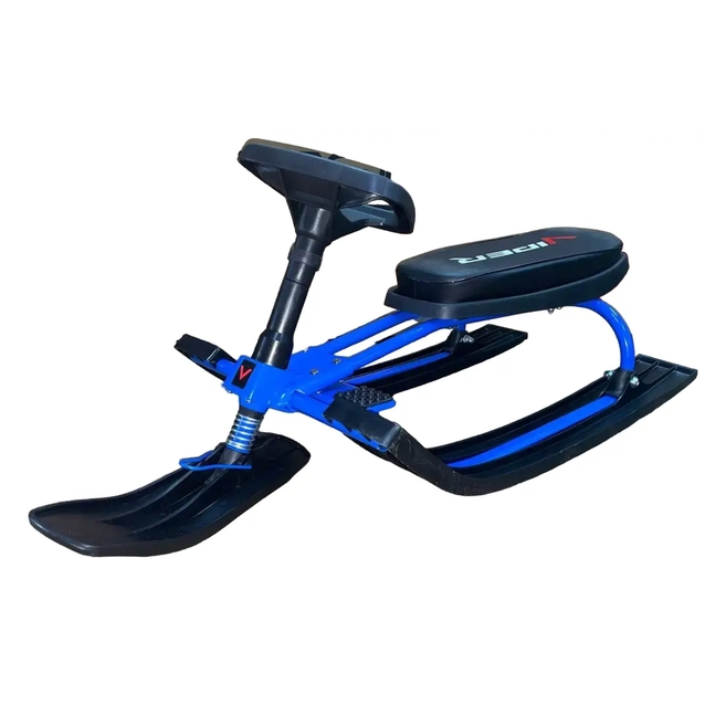 Санки з кермом (снігокат) Viper (Mustang) сталевий, синій фото westvelo.com