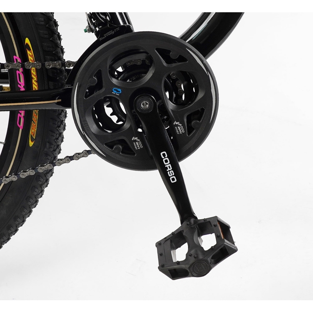 Велосипед 27.5 AL Corso «ELYSIUM» LS-27708 алюміній 15.5", (к-т SHIMANO) чорно-рожевий фото westvelo.com