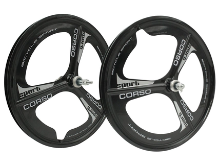 Колеса 20 перед+зад, обода ЛИТІ чорні Corso, втулка на промах, диск різьба