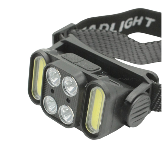 Ліхтар налобний на usb зарядку, К-362, Type-C. + червоне світло. Вбудований сенсор руху фото westvelo.com