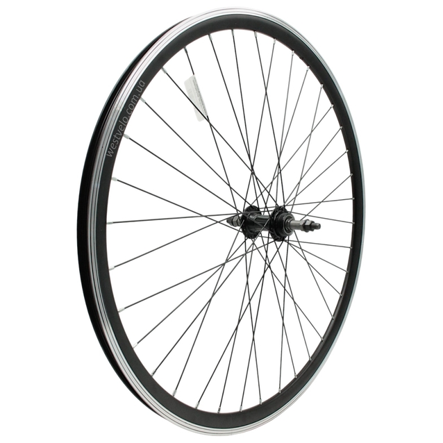 Колесо 28-29 зад, обід 2-ний чорний, втулка AL. SHUNFENG на промах чорна, чорна спиця (без назви) фото westvelo.com