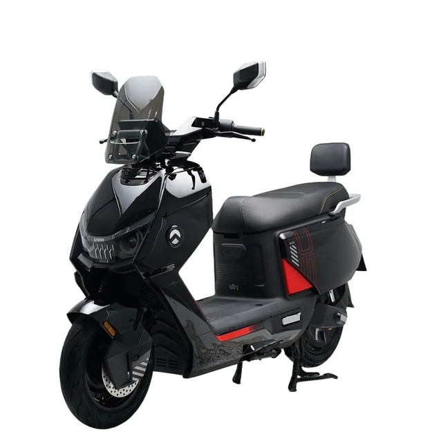 Електроскутер Garow «L2026» W-4052, двигун 2999W, акумулятор 72V 48Ah літій-залізо-фосфатний, чорний, колеса 12" фото westvelo.com