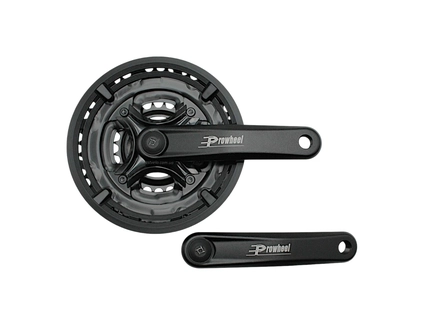 Система шатунів мтв мала PROWHEEL. МА-AT45. AL чорна (24/34/42Т) L-170мм.