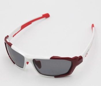 Окуляри вело  Green Cycle GC8180W  зі змінними 3 лінзами + футляр чохол, червон-білі