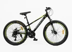 Велосипед 24 ST Corso «RIDER» RD-24778 сталь 11", (к-т LTWOO-A2) чорно-салатовий фото westvelo.com