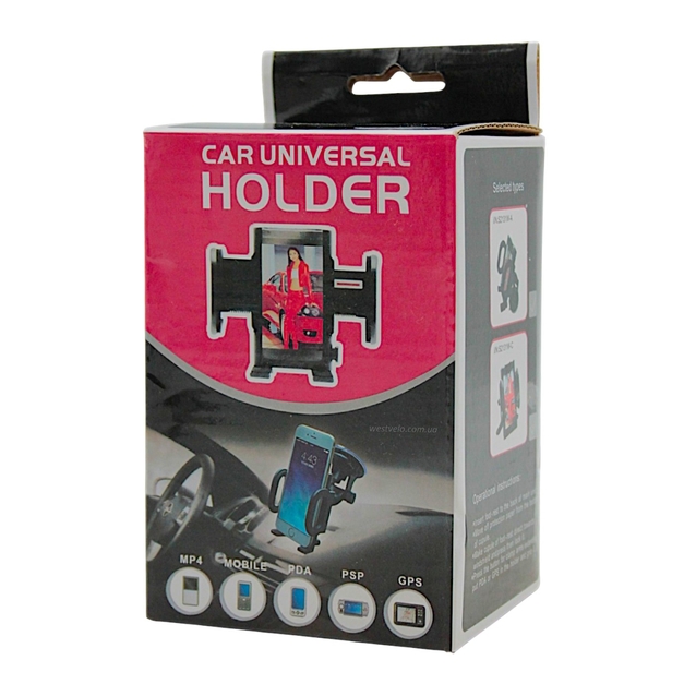 Тримач для телефону пластик, регульований фото westvelo.com