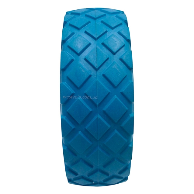 Колесо тачки синє "4" 4.10/3.50-4 під вісь Ø20, пінополіуретанове фото westvelo.com