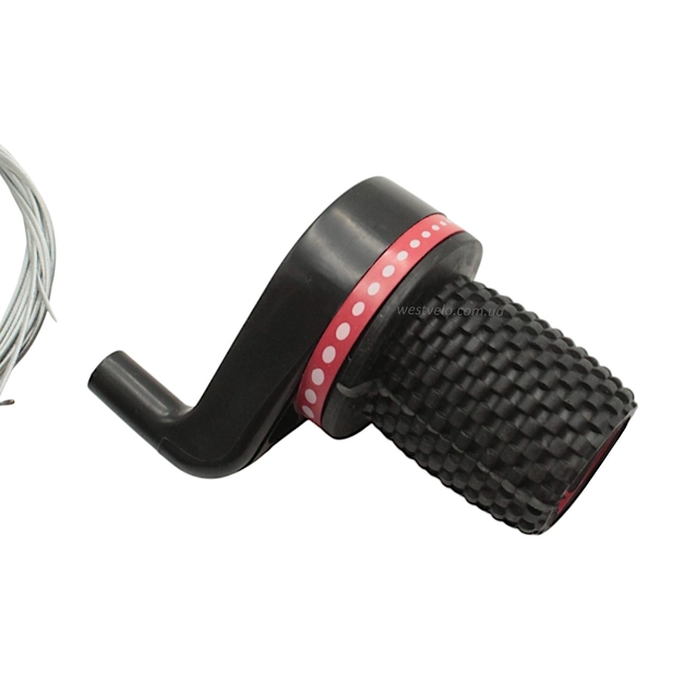 Грипшифт пластик чорно-червоний китай фото westvelo.com