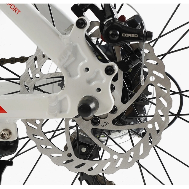 Велосипед 29 AL Corso «KORD» KR-45693 алюміній 17", (к-т SHIMANO) чорно-біло-червоний