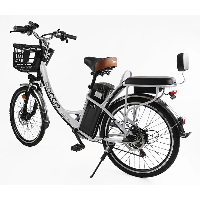 Електровелосипед 24 ST Corso «ROCCO» RC-40716 сталь, двигун  500W, акумулятор 48V20Ah літієвий, білий фото westvelo.com