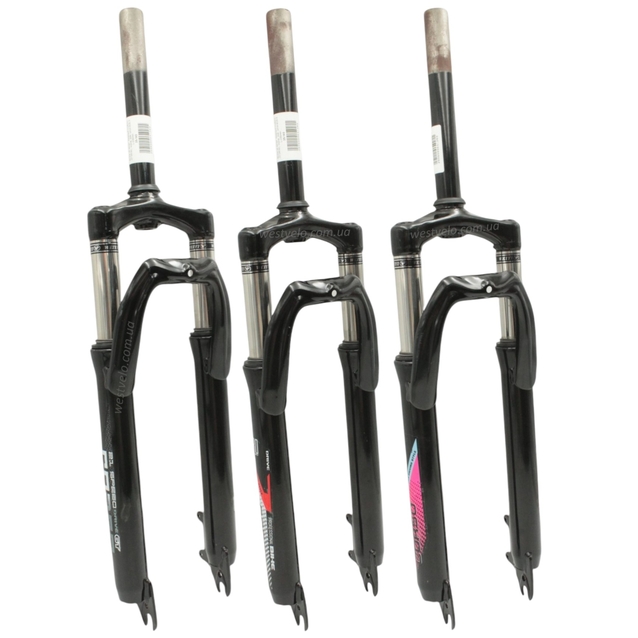 Вилка 26 аморт. безрізьб. CORSO «INTENSE» (573/639), чорна, disk, шток Ø28.6 L-200mm фото westvelo.com