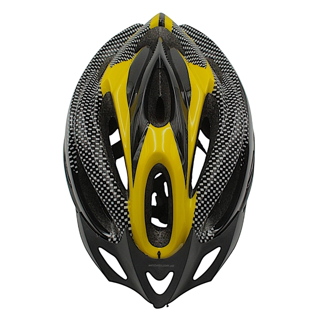 Вело шолом "TK Sport" 073 (56 см) з мигалкою, чорно-жовтий фото westvelo.com