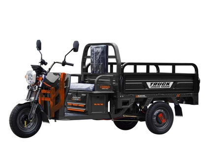 Трицикл РОЗІБРАНИЙ вантажний Corso «TRUCK URBAN» UR-690119, двигун 1000W, акумулятор 72V 45Ah графеновий, 6 МІСЦЬ+ 2 ящик.акум, колеса 12"