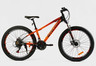 Велосипед 26 AL Corso «GTR-3000» GT-26937 алюміній 13", (к-т SHIMANO) помаранчево-чорний
