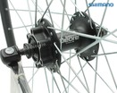 Колесо 27,5 перед, обід 2-ний чорний дисковий,втулка SHIMANO DEORE M525A, диск 6 болтів,ексцентрик