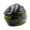 Мото шолом, закритий (L)  "222" Чорно-зелений, глянцевий фото westvelo.com
