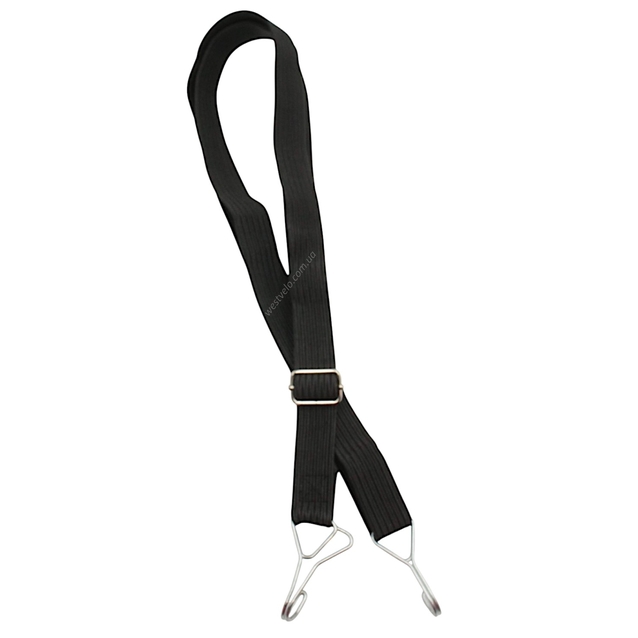 Стяжка з гачками 1,0 - 2,0 м. чорна, широка фото westvelo.com