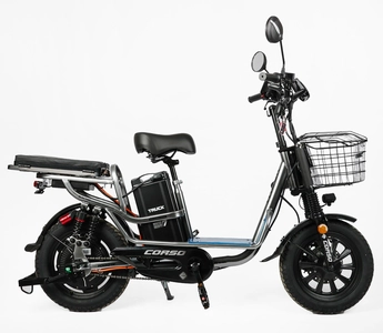 Електровелосипед 16 ST Corso «TRUCK» TR-20640, сталь, двигун 1000W, акумулятор 60V 26Ah літієвий срібний