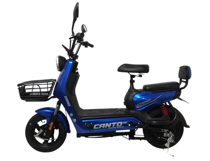 Електроскутер Corso «CANTO» CN-411724, двигун 500W, акумулятор 48V 20Ah свинцево-кислотний, синій, колеса 14" + 1 ящик. акум