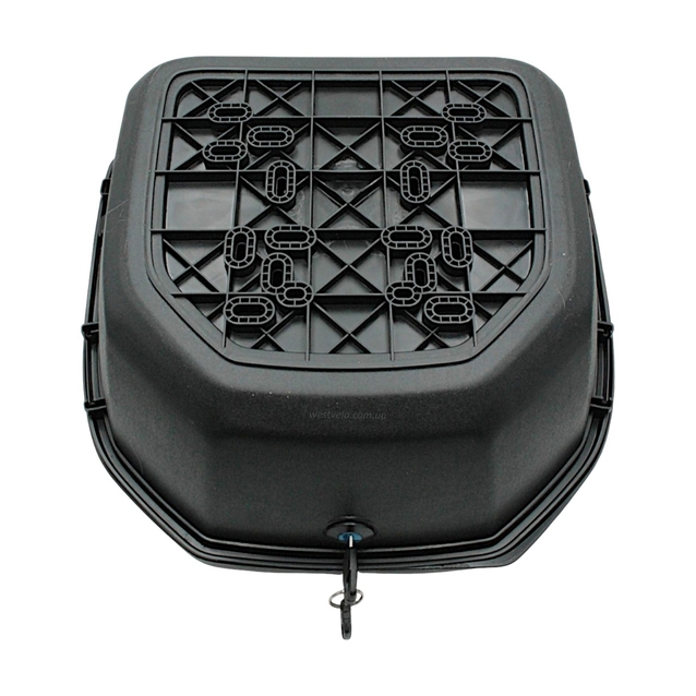 Кофр (багажник) для мотоцикла задній ROBIK 48 (400х400х280) 45L темно-синій з катафотом фото westvelo.com