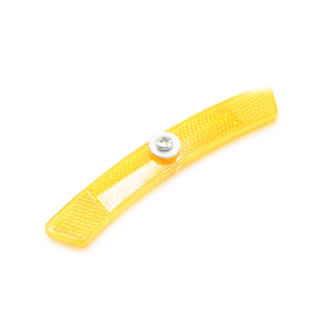 Катафот на спиці жовтий пластмасовий довгий (кріплення болт) фото westvelo.com