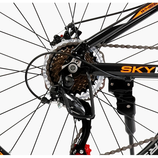 Велосипед 24 AL Corso «SKYLINE» SL-50703 алюміній 11", (к-т SHIMANO) чорно-помаранчевий фото westvelo.com