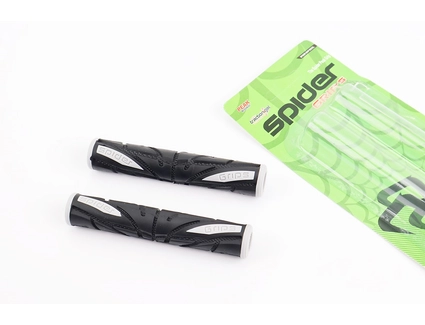 Мото гріпси (для гальмівних важелів) SPIDER, гумові, чорно-сірий (L-100mm. внутрішній Ø11mm)