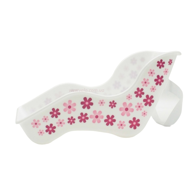 Крісло для ляльки на велосипед, біле з квітами, CROSSRIDE CR-A-1 фото westvelo.com