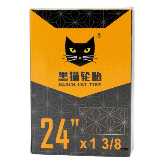 Камера 24-1 3/8 довгий ніпель AV 48mm (37-533) BLACK CAT фото westvelo.com