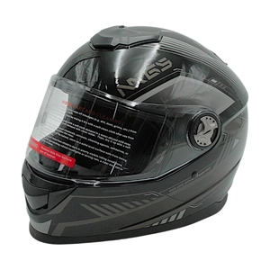 Мото шолом, закритий (L 59-60) BLD-М65 PATRUN, інтеграл, чорно-сірий глянець