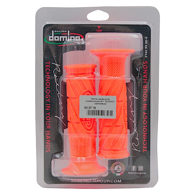 Мото гріпси DOMINO універсальні (тип11) помаранчеві ITALY фото westvelo.com
