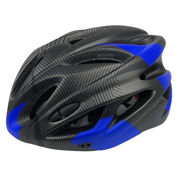 Вело шолом "Carbon" сіро-синій фото westvelo.com