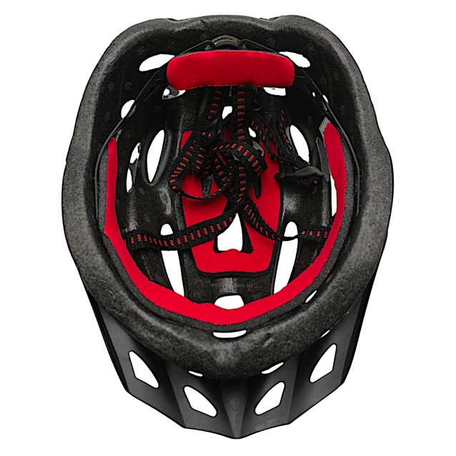 Вело шолом "Carbon" з мигалкою сіро-синій. принт 2 фото westvelo.com